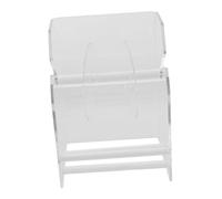 SEWACC Distributeur de Stickers Transparent avec Compartiments Réglables Organisateur de Bureau pour Étiquettes et Autocollants Support de Rangement Compact pour École et Maison