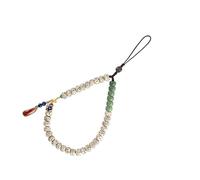 SEWACC Dragonne Pour Téléphone Portable Perles Bouddhistes Rétro, Courte, En Bois Naturel, Bracelet Poignet Unisexe, Cordon Suspendre Pour Randonnée Et Usage Quotidien, Couleur Marron Clair