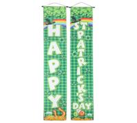 SEWACC Drapeau de Jardin Saint Patrick en Polyester Trèfle, Décoration Extérieure Polyvalente et Facile à Installer pour Porches et Fêtes Festives