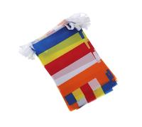 SEWACC Drapeau de Prière Bouddhiste Tibétain 5 Couleurs Polyester Résistant 1 Pièce Bannière Spirituelle pour Temple Décoration Intérieure et Extérieure Jardin et Espace de