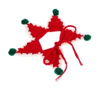 SEWACC Écharpe de Noël Étoile Rouge pour Chaton, Décorative et Confortable | Polyester, Forme Étoile Créative, pour Chat et Petit Animal, Usage Noël, Touche Douce