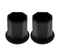 SEWACC Embout de Rechange pour Bâtons de Hockey Noir en TPE Solide, Forme Octogonale, Lot de 2 Pièces pour Protection de L'extrémité de Crosse