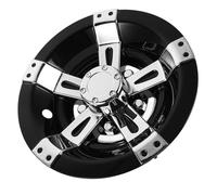 SEWACC Enjoliveur de Jante de Voiturette de Golf, Cache-moyeu de Roue Décoratif Rond 10 Pouces, Plastique et Alliage, Installation Facile, Accessoire Extérieur pour Moyeu et Roue de Golf
