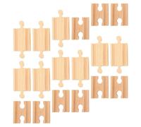 SEWACC Ensemble De 18 Pièces Accessoires De Voies Ferrées en Bois Compatibles avec Rails Bois pour Jouet Train Enfant À Partir De 3 Ans Stimule La Réflexion Logique