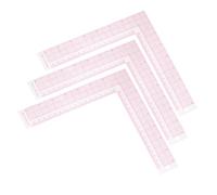 SEWACC Ensemble de 3 Règles en Plastique Transparent de L Repères D'angle Droit Intégrés, Outil de Couture Précis pour Création de Patrons, Guide de Mesure pour Modélisme, pour Travaux