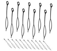 SEWACC Ensemble de 30 Crochets Tunisiens Réutilisables en Plastique pour Dreadlocks, Aiguilles à Tresser pour Perruques, Outil Portable pour Coiffures, Tresses et Chignons, Accessoires