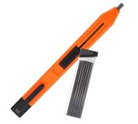 SEWACC Ensemble de Crayons Mécaniques de Charpentier 1 Pièce 6 Mines Hb, Crayon de Chantier Anti-roulis pour Dessin et Marquage en Construction, Usage Professionnel et Bricolage