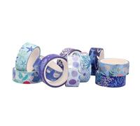 SEWACC Ensemble de Rubans Adhésifs Washi pour Scrapbooking et Loisirs Créatifs, Motifs Océaniques, 10 Rouleaux, Faciles à Déchirer, Décorations d'Emballage, pour Journaux Intimes et