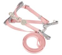 SEWACC Ensemble Harnais et Laisse pour Chat en Polyester Réglable et Robuste, Harnais Anti-Fugue pour Promenade Extérieure à Main Libre