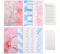 SEWACC Enveloppes Budgétaires pour Espèces Format Classeur, Feuilles de Budget Intégrées, 1 Jeu Pratique pour Organisation Financière Maison et Bureau, Système de Suivi des Dépenses