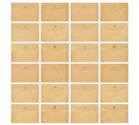 SEWACC Enveloppes D'invitation Vintage Kraft 24 Pièces pour Noël, Mariage, Anniversaire, Fête - Papier Kraft Brun Recyclé, Format Standard, Fourniture D'invitation Rétro pour Événements