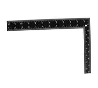 SEWACC Équerre Acier Noir pour Menuiserie Règle de Précision pour Travail Du Cuir Outil de Mesure et Traçage DIY Outil Carré Robuste pour Artisans et Charpentiers