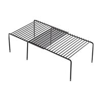 SEWACC Étagère de Rangement Extensible en Fer Noir Cuisine Organisateur Empilable de Comptoir Support Multifonction Réglable pour Armoires et Plan de Travail Solution Gain de Place