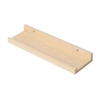 SEWACC Étagère Murale en Bois Naturel 60X14 CM Tablette de Rangement Multifonction Cuisine Chambre et Salle de Bain Étagère de Présentation Rebord Antichute Support Décoratif Robuste