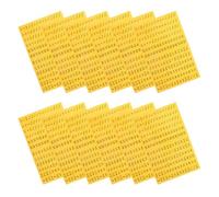 SEWACC Étiquettes Autocollantes Jaunes pour Clés à Douille, 20 Feuilles de 180 Pièces, Adhésives Résistantes à L'humidité la Graisse, Codage Couleur pour Organisation D'outils