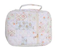 SEWACC Étui à Bible pour Femmes 28 Cm Matelassé avec Poignée, Pochette Zippée Multifonction pour Rangement D’écritures et Accessoires Bibliques, Paquet de Transport Pratique pour Église