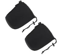 SEWACC Étui Design Élastique Ajustable Objectif D'appareil Photo pour en Néoprène Noir Résistant aux Chocs Crochet pour Protection et Transport Sécurisé, Lot de 2 Pièces