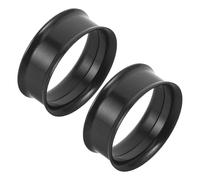 SEWACC Extenseurs de Bouchons D'oreille en Acier Inoxydable 316 Noirs Paire de 2pcs Légers et Polyvalents pour Piercing Punk et Étirement D'oreilles