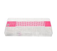 SEWACC Faux Ongles Transparents Trapézoïdaux en Plastique Boîte Complète Numéros 0-9 Extensions D’Ongles Naturelles Semi-Complètes Capsules Légères pour Manucure Express et Décoration