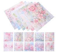 SEWACC Feuilles de Papier pour Scrapbooking Fait Main Papier Décoratif Vintage à Motifs Floraux Fournitures pour Loisirs Créatifs pour Albums Photo Journaux et Carnets DIY Lot