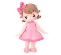 SEWACC Figurine de Gâteau Princesse Rose 3D Noeud Décorations de Gâteau pour Anniversaire Fille Petite Poupée Décorative pour Fêtes et Chambres d’Enfants