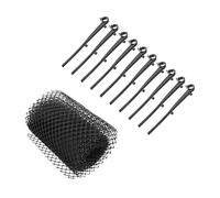SEWACC Filet de Protection Plastique pour Gouttière et Évier Filet Chute de Maille Résistante et Polyvalente avec Clous pour Installation Facile Usage Domestique et Jardin