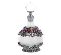 SEWACC Flacon de Parfum Vintage 25 ML en Émail Gaufré orné de Cristaux Flacon de Parfum Vide Rechargeable Portable pour Usage Quotidien et Occasions Spéciales