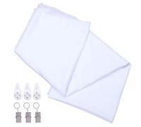 SEWACC Fond Photographique Blanc 24 X 2 M en Polyester Double Face Lavable et Opaque pour Photos Vidéos et Portraits Pinces et Clous pour Fixation Rapide Usage Studio et