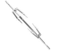 SEWACC Fourchette à Poulet Rôti en Acier Inoxydable Réglable, Compatible Friteuse à Air Chaud et Four, Accessoire Barbecue Maison pour Grillades et Rôtisserie, Résistance Haute