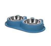 SEWACC Gamelle Double en PP avec Base Antidérapante et Douve Anti-Fourmis pour Chat Errant et Chiens en Repas Quotidien