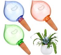 SEWACC Globes D'arrosage Automatique pour Plantes D'intérieur Lot de 3 Couleurs Vert, Bleu, Rose Dispositifs Portables pour Arrosage des Bulbes et Jardinage Facile