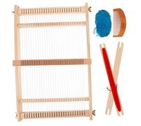 SEWACC Grand Métier à DIY pour Garçon Fille Machine Manuelle de Tissage Ludique Outil Artisanal Éducatif Créatif avec Laine Colorée Aléatoire Activité Manuelle pour Couleur Aléatoire