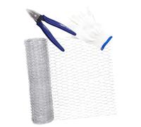 SEWACC Grillage Hexagonal Galvanisé avec Pince et Protection Mains Treillis Métallique Polyvalent pour Clôture Jardin Cage Poule Protection Rongeurs et Projets Artisanaux