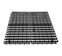 SEWACC Grille Robuste pour Fontaine en Plastique Noir, Support Modulaire avec Pieds, Plateau Rectangulaire pour Réservoir d'eau Extérieure, pour Bassin de Jardin