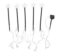 SEWACC Guirlande Solaire Extérieure à Piquet en Plastique Noir, Lampe Décorative Automatique pour Jardin et Allée, Installation Facile, Éclairage Écologique et Solide