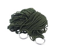 SEWACC Hamac de Camping Portable en Corde de Nylon Vert, Lit de Loisirs Extérieur Suspendu, Résistant et Léger pour Camping et Vacances