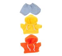 SEWACC Hoodie Doux Orange Sweat Jaune et Jeans Bleu Tenue Kawaii pour Ours Peluche Accessoires DIY pour Poupées et Décoration