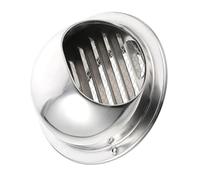 SEWACC Hotte de Ventilation Murale Inox Résistante Pluie Ronde pour Aération Salle de Bain et Conduit Montage Mural ou Plafond et Réutilisable