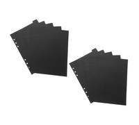 SEWACC Intercalaires Transparents A5 6 Trous en Pp Noir, Séparateurs Esthétiques pour Classeur et Bloc-notes, Onglets de Séparation pour Organisation Bureau et Agendas, Lot de 10