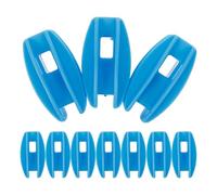 SEWACC Isolateurs pour Clôture Électrique en Plastique Bleu Accessoires pour Poteaux et Fils Kit de 10 Pièces Pièces Détachées Résistantes à la Pluie L’Usure Isolation Haute