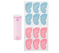 SEWACC Jeu de Révélation Shower Tableau de Croissance en PVC et Autocollants Roses et Bleus pour Fête Prénatale et Gender Reveal Party