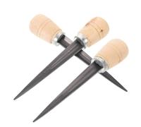 SEWACC Kit 3pcs Outils de Vannerie Poinçon à Manche en Bois et Outils de Tissage pour Meubles en Rotin, Confort Ergonomique, pour Réparation de Sièges en Osier