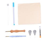 SEWACC Kit Aiguille à Poinçon pour Broderie DIY avec Manche Complet pour Débutants et Experts Outils Ergonomiques pour Point de Croix et Broderie Detailed