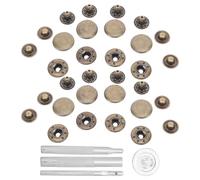 SEWACC Kit Complet de Boutons Pression avec Boîte à Outils pour Cuir et Vêtements Kit de Fixation Métal pour Sacs Vestes et Réparation Rapide