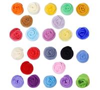 SEWACC Kit de Laine à Feutrer Colorée 24 Pièces 3G par Sachet Accessoires DIY pour Loisirs Créatifs Feutrine Laine à Feutrer à L'Aiguille pour Création Artisanale et Décoration