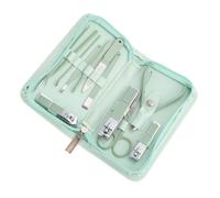 SEWACC Kit de Manucure Multifonction 12 Pièces en Acier Inoxydable Portable et Complet Kit de Soin des Ongles et Pédicure à Domicile Accessoires de Pédicure Couleur Vert Matcha