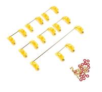 SEWACC Kit de Stabilisateurs de Touches en Acier Inoxydable Vis Plaquées Or, Structure Raisonnable et Pratique, Compatible Clavier Mécanique 6.25u et 2u pour Gamers