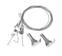 SEWACC Kit Suspendre de Tableaux Système Suspendre Moderne en Fil Métallique Acier Inoxydable Argenté Ajustable 2 Sets pour Cadres Photo pour Accroche Murale