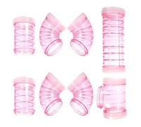 SEWACC Labyrinthe Modulable pour Hamster avec Tube Extérieur Rose Tunnel Plastique Facile à Installer et Adapté Aux Petits Animaux de Compagnie