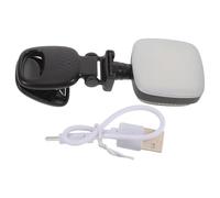 SEWACC Lampe Selfie à Clip Rotative 180° Noire D5 avec Miroir, Lumière Douce Réglable pour Maquillage et Enregistrement Vidéo, Rechargeable, Compacte Téléphones Portables